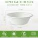 Vplus 200 Pack 12 oz Eco-friendly Compostable Paper Bowls - Heavy-duty Disposable Bowls for Milk, Cereals, Snacks, Salads - Bulk Bagasse Bowls - 12oz White - Buy Online on GoSupps.com