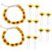 Angoily 4 Sets Hair Barrettes Hair Clip Tiara Sunflower Headband Headress Headgear Seaside Wreath Beach 1 count (Pack of 1) Yellowx2pcs - Buy Online on GoSupps.com