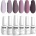 Vishine Gel Nail Polish Set- Nude Gray Series 6 Colors Nail Art Gift Box Soak Off UV LED Gel Polish Starter Kit 8ml - Buy Online on GoSupps.com