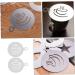 Angoily 2pcs Coffee Latte Mold Coffee Accessories Coffee Art Stencils Spray Stainless Steel Baking Tools - Buy Online on GoSupps.com