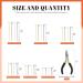 Tanstic Open Eyepins Set - 4801Pcs in 4 Colors & Various Sizes | DIY Jewelry Making Kit with Needle-Nose Pliers - Buy Online on GoSupps.com