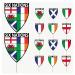 Six Nations Rugby Flags Food & Cupcake Picks Toppers Party Decorations (14 Pack)