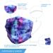 100 Pcs Stylish Pattern Printed Disposable Face Masks - Breathable 3ply Safety Mask with Comfortable Tie Dye Design - Adult Protective Face Cover with Bendable Nose Clip - Buy Online on GoSupps.com