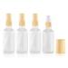 Portable Travel Spray Bottles, 4 Pack Empty Glass Spray Bottle for Essential Oils, Small Fine Mist Body Spray Bottles with Sprayer (50ml) 50ml-Clear
