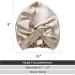 Zimasilk 22 Momme 100% Mulberry Silk Sleeping Hood for Women - Natural Hair Care Elastic Stay-On Design Classic Pleated - Gray-Brown - Buy Online on GoSupps.com