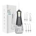 Portable Oral Rinse Water Flosser with 4 Modes 5 Nozzles 300Ml Ipx7 Waterproof Rechargeable Water Flosser for Oral Care (Color : Gold)