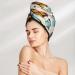 Butterflies Microfiber Hair Towel | Super Absorbent Coral Velvet Wrap for Long Curly & Thick Hair - Quick Dry for Women - Buy Online on GoSupps.com