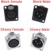 XLR Metal Socket YS145 YS146 Male Female 3 Pin Microphone Connection - Black Female (YS145BG YS146BG) - Buy Internationally - Buy Online on GoSupps.com