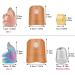 Adjustable Metal and Leather Sewing Thimble Set - 6 Pcs Finger Protectors for Sewing, Embroidery, and Needlework - Buy Online on GoSupps.com