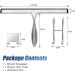 Simtive 12-Inch Shower Squeegee Set with Hooks | Ideal for Shower Doors, Mirrors, and Windows | Silver Finish - Buy Online on GoSupps.com