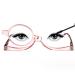 MMOWW Makeup Reading Glasses Magnifying Makeup Glasses for Womens with Flip-Down Single Lens Rotating Glasses (Pink 2.5) Pink 2.5 x