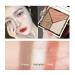 3-in-1 Highlighter, Contour & Blush Makeup Palette Set - Matte Shimmer Glow Illuminator Powder for Face Contouring and Silky Bronzer Effect - Compact and Brilliant Finish - 2 Pack with Brush - Buy Online on GoSupps.com