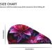 Flower Leaves Purple Red Flower Print Dry Hair Cap for Women Coral Velvet Hair Towel Wrap Absorbent Hair Drying Towel with Button Quick Dry Hair Turban for Travel Shower Gym Salons - Buy Online on GoSupps.com