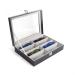 XXXXW Eyeglass Holder Stand 8 Slots Eyeglass Sunglasses Faux Leather Storage Organizer Display Case Box Decorative Gift