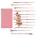 Daubigny 12 PCS Eye Makeup Brushes Set - Professional Eyeshadow, Concealer & Blending Tools with Carrying Bag (Pink) - Buy Online on GoSupps.com