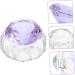 Healeved Nail Art Crystal Cup Crystal Dappen Dish Glass Terrarium with Lid Glass Dappen Dish Manicure Dish Bowl Manicure Art Dish Nail Liquid Cup Accessories With Cover White Crystal Purple - Buy Online on GoSupps.com