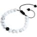 5 Pieces Howlite Lava Rock Stone Bracelets - Essential Oil Diffuser Yoga Beads with Drawstring Bag - Natural Chakra Accessories for Couples - Buy Online on GoSupps.com