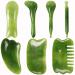 Tumnea Gua Sha Schaber Gua Sha Jade Stein Gua Sha Shab Massage Tool Gua Sha Scraping Massage Tool for Face Neck Army Body - 7Pcs