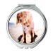 YENDOSTEEN Mirror Travel Mirror Adorable Animal Blur Canine Close-Up Cute Dog pocket mirror portable mirror