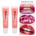 2PC Lip Plumping Serum & Gloss - Long-lasting Moisturizing Lip Gloss for Fuller Softer Lips | Glitter Lipstick Amplifier (8#) - Buy Online on GoSupps.com