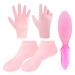 1 Paire De S 1 Paire De S En Caoutchouc 1 Morceau De Nettoyant Pour Les Pieds Chaussettes Et S Hydratants En Silicone Costume Rose Ensemble De Soins Des Mains Et Des Pieds