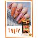 Halloween Press on Nails Medium Length Fake Nails Acrylic Nails Pumpkin Black Flame Cross Head Design Nails Fake Nails Glue for Women and Girls The Most Fashionable Nail Decoration - Buy Online on GoSupps.com