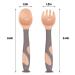 Shop Baby Utensils Set: Travel Spoon & Fork with Suction Cup - Heat-Resistant Soft Ideal for Toddlers 1+ - Pink Children's Cutlery - Buy Online on GoSupps.com