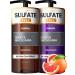 KUNDAL Pink Grapefruit Scent Sulfate Free Shampoo and Conditioner Set with Argan Oil - Moisturizing Nourishing for Dry Damaged hair  Safe for Color-treated Hair 16.9 fl oz x 2