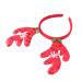 FRCOLOR 1pc Fancy Hairband Deer Antler Head Band Reindeer Hair Hoop Deer Hair Clips Glitter Christmas Party Glitter Snowflakes Hairband Mistletoe Headband Xmas Hair Band Red Girl Miss Horn 26X18CM Red