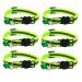 Hepplly 6-Pack Cat Collars Quick Release Reflective Kitten Collar with Bell (Fluorescent Green)