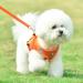 Femax Soft Mesh Dog Harness with Leash for Small & Medium Dogs | Adjustable No Pull Vest & Reflective Design for Chihuahua & Cats - XS (26-29cm) - Orange - Buy Online on GoSupps.com