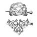 Gearmax 2 Pcs Celtic Hair Stick Silver Knot Hair Clip Vintage Metal Hair Slide Viking Jewelry Hair Clip for Women