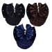 FSSTUD 3 Pieces Bow Hair Net Hair Bun Cover Hair Clip Hair Clips Bun Net Hair Accessories with Rhinestones for Women Girls