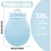 Small Heat Bottle with Cover - 320ml Mini Silicone Hot Water Bottle for Warm & Cold Relief | Ideal for Menstrual Pain & Hand-Foot Warmers - Blue - Buy Online on GoSupps.com