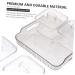 MAGICLULU Cookies Case 1 Set Four Grid Fruit Plate Storage Box Light Luxury Plastic Tray Grey 21X21X8CM - Buy Online on GoSupps.com