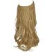 ZAIQUN Hair Extensions Invisible Secret Wire Hair Extensions One Piece Straight Curly Wavy Hair Extension Synthetic Hairpieces for Women 18/20/22 inch 20 Inch--Curly Dirty Blonde--20'' - Buy Online on GoSupps.com