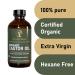Four Leaf Naturals Organic Unrefined Castor Oil - 8 oz | USDA Certified | Cold-Pressed & Hexane-Free | Ideal for Hair Skin & Digestion - Buy Online on GoSupps.com