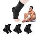 3Pairs Dr Sock Soothers - Neuropathy Socks - Soothe Socks for Neuropathy Pain - Heelium Pain Relief Socks - Anti Fatigue Compression Foot Sleeve Support Brace Sock (L/XL, Black) L/XL Black