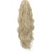 YEESHEDO Ash Blonde Long Wavy Ponytail Hair Extension 26 Inches - Clip In Drawstring Synthetic Curly Hairpiece for Women - Buy Online on GoSupps.com