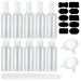 10 pieces 100 ml of travel bottles set (5 x flip-cap bottles 5 x fog spray bottles) empty plastic bottles filling bottles for filling for trips cosmetics with 2 funnels 1 label 1 pen 100ml