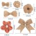 VGOODALL 32 PCS Natural Burlap Flowers Set for Wedding Party Decor and DIY Crafts - Buy Online on GoSupps.com