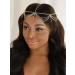 Catery Gold Hair Chain Jewelry - Boho Headpiece with Rhinestones for Women and Girls - Buy Online on GoSupps.com