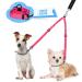 Slowton dogs linen for 2 dogs adjustable double linen for dogs 360 rotatable no complication dog leash splinters with reflective small (3-9 kg) pink