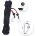 Buy Eruiv 10m 10mm Outdoor Climbing Rope - High-Strength Safety Braided Nylon 1500kg Capacity Includes Steel Core Carabiners & F ustlin - Buy Online on GoSupps.com