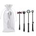 Horror Movie Coraline Makeup Brushes - Charm Women Halloween Coraline Makeup Brush Set Metal Memorial Collection Silver Drawstring Bag (makeup brushes set)