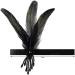 1920s Flapper Headpiece - Black Feather Roaring 20s Gatsby Hair Accessories - Buy Online on GoSupps.com
