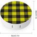 Yellow And Black Checked Round Case For Contact Lens Kit Storage Box with Mirror Printed - Buy Online on GoSupps.com