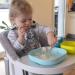 Baba Silicone Feeding Meal Set - 4 Piece Set with Plate, Bowl, Cup, and Spoon - Strong Suction Pad - Blue Color - For Babies and Children - Buy Online on GoSupps.com
