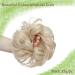 Bleach Blond & Bleach White Messy Curly Hair Bun Extension for Women - 35g Synthetic Scrunchie Updo Hairpiece - Buy Online on GoSupps.com