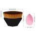Flat Top Kabuki Foundation Makeup Brush 2 Pack - Multi-functional for Liquid, Cream, and Powder Cosmetics - with Portable Case - Black and Pink - Buy Online on GoSupps.com